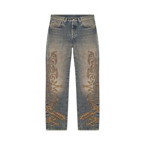 Джинсы Levis x Denim Tears Western Stitch 501 Worn Indigo