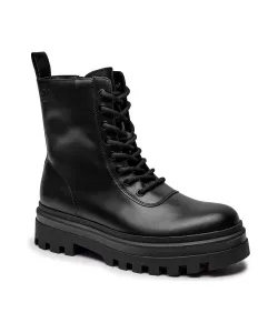 Кожаные треккинговые ботинки с прорезями Calvin Klein Jeans, черный