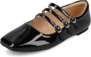 Женские балетки Journee Collection Darlin Mary Jane с квадратным носком, черный