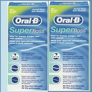 Зубная нить Superfloss 50 нитей 50 шт., Oral-B