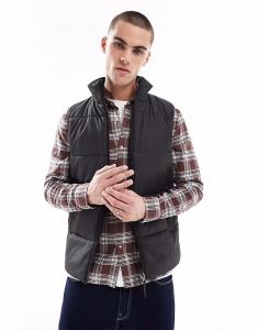 Стеганый жилет ASOS DESIGN черного цвета