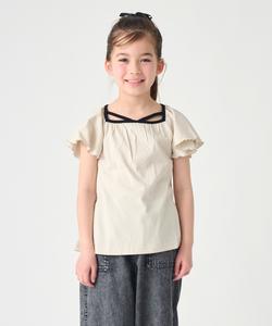 Футболка с короткими рукавами и оборками Ever Closet, цвет Sand Beige