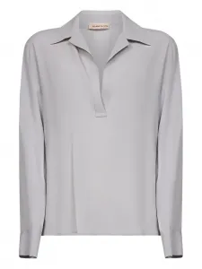 Блузка с V-образным вырезом Blanca Vita, серый