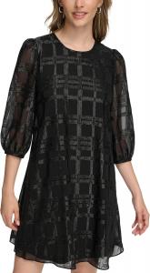 Женское блестящее шифоновое платье Calvin Klein, Black