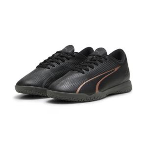 Футбольные бутсы ULTRA PLAY IT для молодежи PUMA Black Copper Rose Metallic