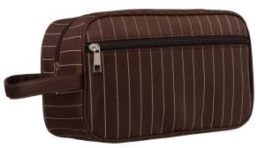 Женская косметичка, вместительный органайзер для косметики с ручкой, коричневый ROVICKY