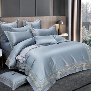 SkiPdr Комплект постельного белья хлопковый с вышивкой в виде алмазов