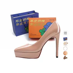 WOXXXN Женские туфли на высоком каблуке черные и телесные [подарочный набор] (с подарком), цвет Nude[Gift Box Set](Gift Included)