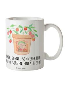 Кружка Летняя радость с надписью белого цвета Mr. & Mrs. Panda