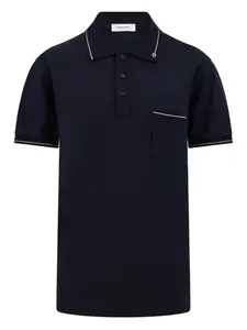 Поло с отделкой кармана Gancini Ferragamo, синий