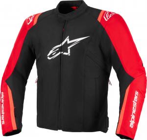 Водонепроницаемая текстильная мотоциклетная куртка Alpinestars t-sps v2, Black/Neon Red