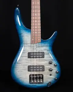 Электрический бас-гитар Ibanez SR400EQM с 4 струнами, цвет Cosmic Blue Starburst