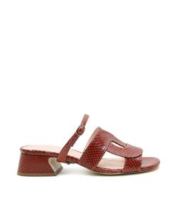 Женские сандалии Twiggy Brown Snake с регулируемой петлей для змеиной кожи Alterre, Brown snake