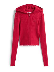 Вязаный кардиган Tommy Jeans ESSENTIAL, красный