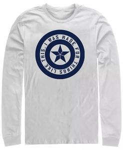 Мужская футболка с длинным рукавом Marvel Avengers Endgame Chest Shield I Was Made for Things Like This Fifth Sun, белый