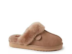 Тапочки Fireside by Dearfoams Sydney Scuff Slipper — женские, коньячного цвета