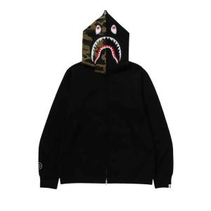Худи BAPE 1st Camo Swarovski Shark Full Zip Hoodie, Black