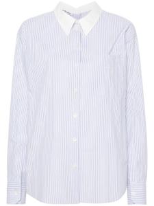 Acne Studios полосатая рубашка с вышитым логотипом, синий