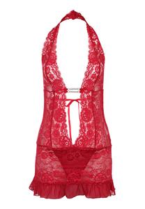 Боди LASCANA Neckholder, темно красный