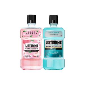 Listerine Ice blue zero degree cherry blossom peach ополаскиватель для рта очищение и свежесть дыхания 500мл*2
