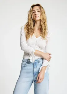 Футболка с длинными рукавами и оборками Calliope, Bianco Lana