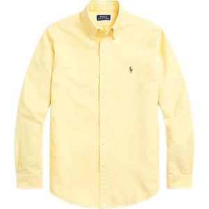 Винтажная рубашка на пуговицах с длинным рукавом Polo Ralph Lauren, желтый