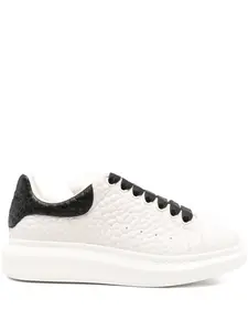 Большие фактурные кожаные кроссовки Alexander McQueen, белый
