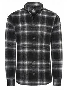 Рубашка дровосека фланелевая черно-белого цвета Rusty Neal