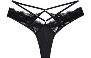 Женские трусы Victoria's Secret кружевные, черный