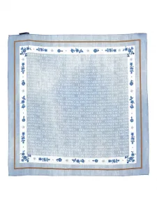 Шарф с цветочным принтом Ermanno Scervino Junior, синий