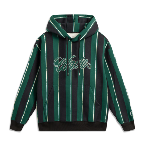 Толстовка Li-Ning x Jay Flow мужская, rainforest зеленый/черный/standard белый all over print