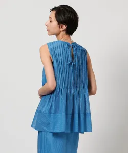 Блузка без рукавов из рами AKIHA United Arrows, цвет Turquoise