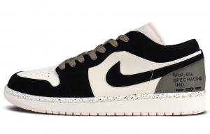 Jordan Баскетбольные кроссовки Air 1 с низким верхом, износостойкие, винтажные, унисекс, черно-коричневые