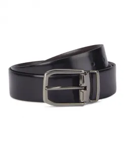 Двусторонний ремень из гладкой кожи Boggi Milano, черный