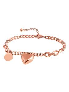 Adeliás Женский кулон - подвеска в форме сердца из нержавеющей стали в золотом исполнении