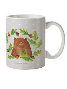 Детская кружка с изображением медведя и короля, без слов, пастельно-серого цвета Mr. & Mrs. Panda