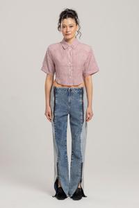 Женские джинсы "Free Heaven" наизнанку PCFG, Blue