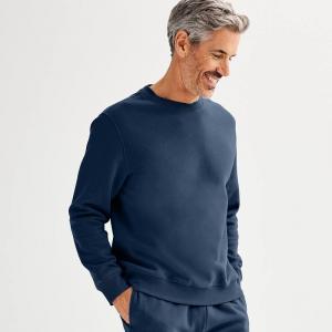 Мужская толстовка с круглым вырезом из ультрамягкого флиса Tek Gear, цвет Dark Blue