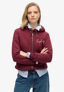 Толстовка Superdry & Co LUXE METALLIC LOGO, Burgundy/Bordeaux