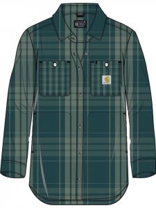 Куртка "Свободный крой, твил 107136" зеленого цвета CARHARTT