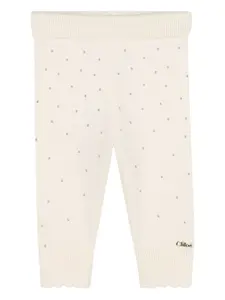 Леггинсы с фестонами Chloé Kids, нейтральный