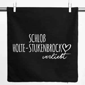 Наволочка Huuraa Schloß Holte-Stukenbrock in Love Gift 40x40см Черный хлопок Schloß Holte-Stukenbrock Present Hellweg Druckerei