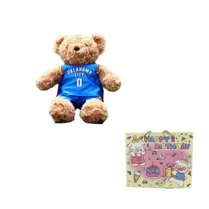 Nba баскетбольный медведь джерси плюшевая кукла медведь высота 34см MIANHUIYI