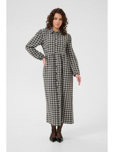 Платье KAelna свободного кроя в черно-серую клетку Kaffe