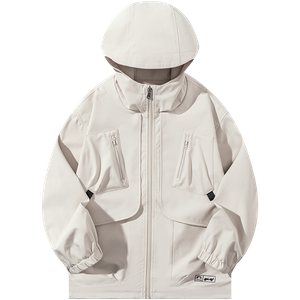 Куртка с капюшоном тонкая Grade School Jeep, экрю