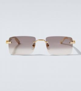 Signature C De Cartier прямоугольные солнцезащитные очки Cartier Eyewear Collection