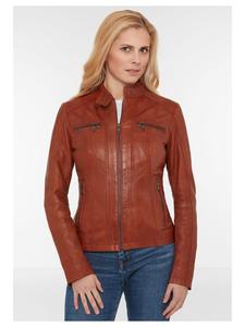Кожаная куртка 7eleven, коричневый