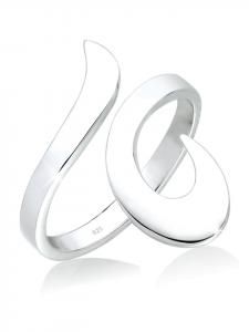 Elli Кольцо из серебра 925 пробы с орнаментом «Волны»