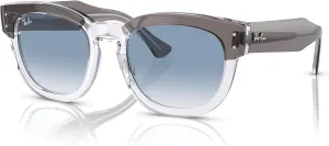 Солнцезащитные очки Ray-Ban Mega Hawkeye Square унисекс для взрослых Rb0298s, Grey on Transparent/Clear Gradient Blue
