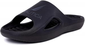 Мужские спортивные шлепанцы Nautica для душа, для дома и улицы - легкие, прочные и удобные, черный